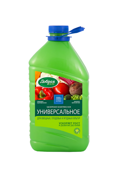 Жидкое комплексное удобрение Добрая Сила для овощных, 3 л