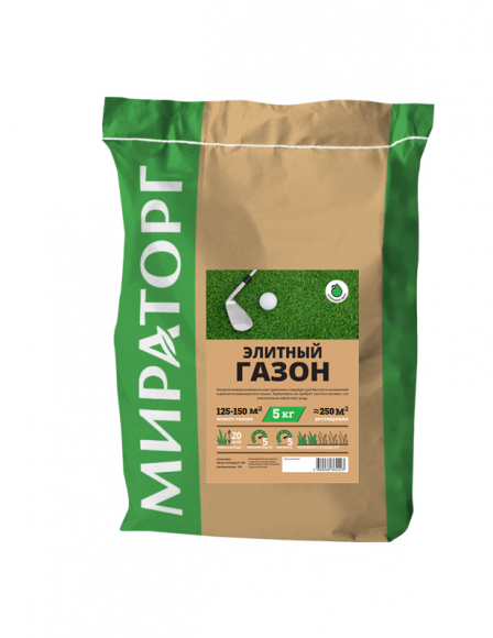 Газонная травосмесь Элитный газон 5 кг Газонная травосмесь Элитный газон 5 кг