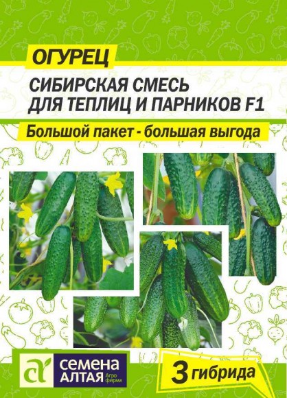 Огурец Сибирская Смесь для Теплиц и парников
