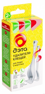 Удалитель клещей для людей и животных ДЭТА  Удалитель клещей для людей и животных ДЭТА