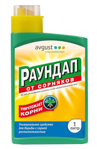 Гербицид сплошного действия Раундап. 1 литр
