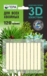 Удобрения-палочки 3D для хвойных Удобрения-палочки 3D для хвойных