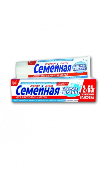 Паста зубная "Семейная" свежее дыхание, 130 г (Свобода)