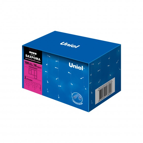 Бахрома светодиодная Uniel с эффектом мерцания. 2 м, 100 светодиодов Бахрома светодиодная Uniel с эффектом мерцания. 2 м, 100 светодиодов