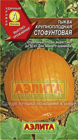 Тыква Стофунтовая крупноплодная